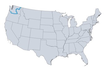 Columbia River Map, USA