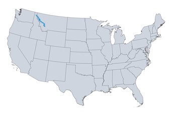 Clark Fork River Map, USA