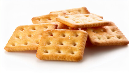 Saltine Cracker Isolated On White