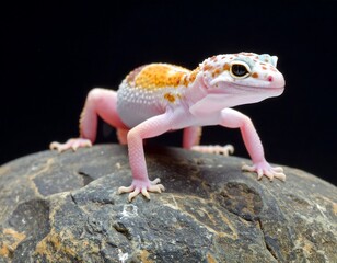 Close-up of a gecko on a rock