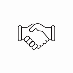 handshake deal icon sign vector