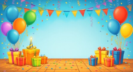 Obraz premium Birthday Party Celebration Background.