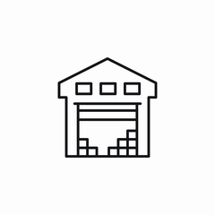 warehouse storage icon sign vector