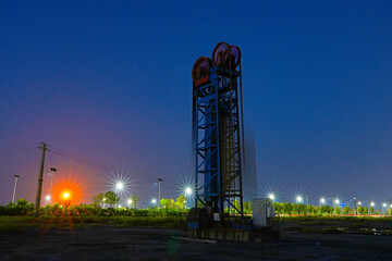 Oil pump in the outdoor work