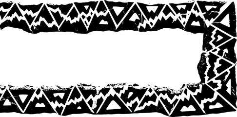 Striking geometric mountain pattern carved from black marble stone, perfect for modern design projects silhouette and cutout removed background