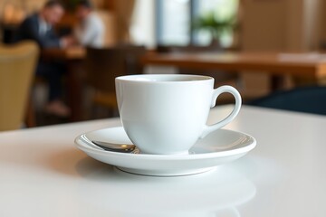 Obraz premium Generative AI a simple coffee cup and saucer on a table.