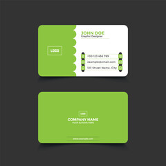 Simple Green Minimalist Business Card Template