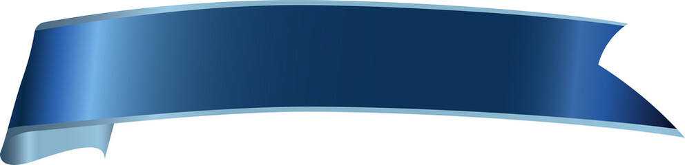 Blue Ribbon Banner PNG Isolated Decoration Template Graphic Element for Sale, Promotion, Label and Badge