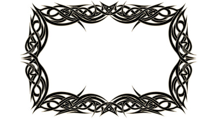 Elegant tribal border design adds a touch of fierce sophistication to any project