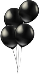 Black Party Balloons Isolated Decoration Event Party or Celebration