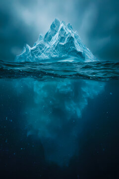 Iceberg in ocean water