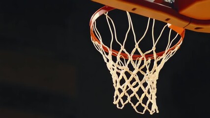 Impressive basketball dunk during an evening game - Powered by Adobe