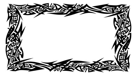 Dynamic tribal border design adds edgy flair to creative projects and modern applications