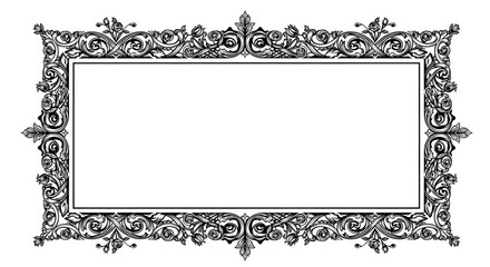 Elegant vintage ornate border for professional invitations and formal document design