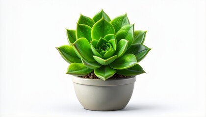Lush Green Succulent Plant in a Minimalist Pot