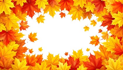 Fototapeta premium Autumn leaves frame