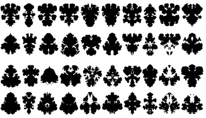 Abstract ink blot patterns