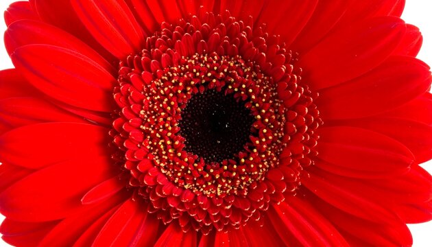 Close-up of a vibrant red gerbera daisy (1) - Powered by Adobe