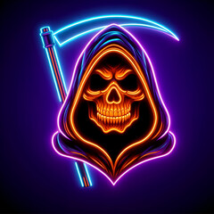 Grimm Halloween Neon Background