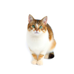 Beautiful cat isolated on a white
