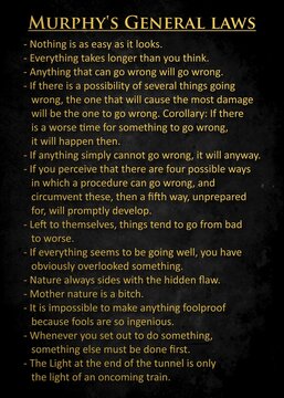 murphy`s General laws