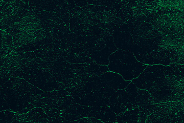 Green and black grunge background.Abstract background black and green with dots, shapes and cracks. Textured illustration for background, design, paper, wallpaper, backdrop or fabrics.