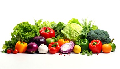 Colorful array of fresh vegetables