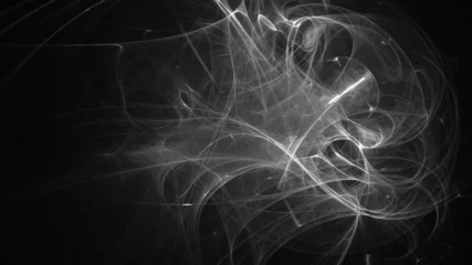 Selbstklebende Fototapeten Fraktale Wellen Dramatic Abstract Energy Flowing Fractal Light Lines Background    © Gullfam