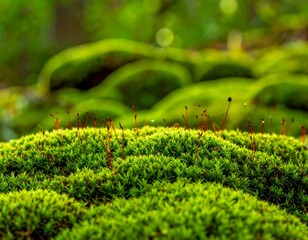Close-up view of vibrant moss