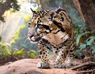 Clouded Leopard in jungle