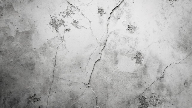 Fundo Cinza Abstrato de Concreto com Rachaduras
