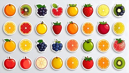 Colorful fruit slices