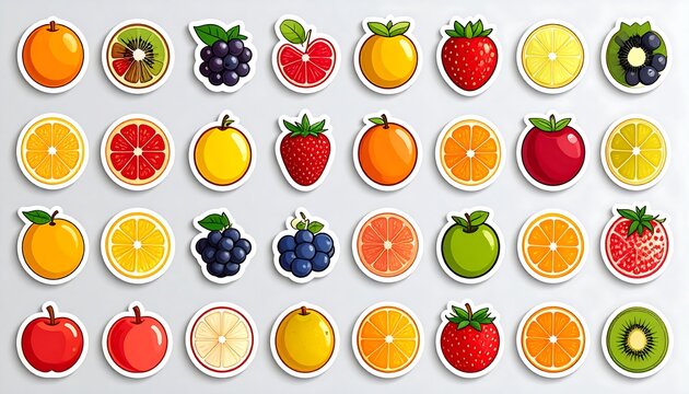 Colorful fruit slices - Powered by Adobe