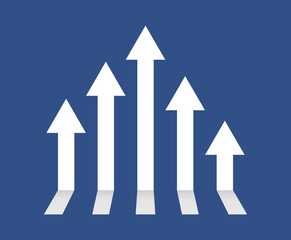 Flat arrow direction background business growth concept design vector 10 eps.