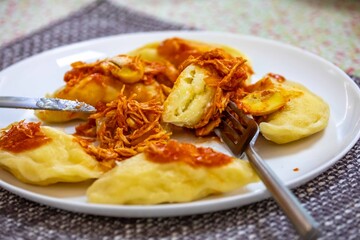 The best and most traditional Ukrainian food known as perohê, verenyky or pierogi