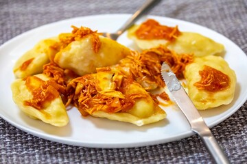 The best and most traditional Ukrainian food known as perohê, verenyky or pierogi