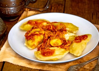 The best and most traditional Ukrainian food known as perohê, verenyky or pierogi