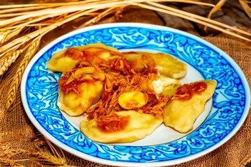 The best and most traditional Ukrainian food known as perohê, verenyky or pierogi