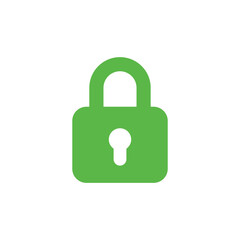 Green Padlock Icon: Simple, Secure, and Eco-Friendly Digital Security Symbol.