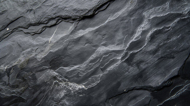 Textura de ard&oacute;sia ou pedra escura com veios brancos
