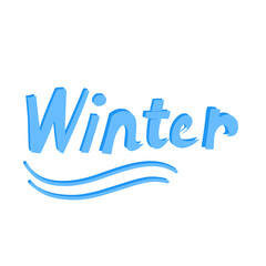 winter vector design lettering