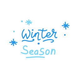 winter lettering decoration