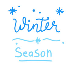 winter lettering decoration