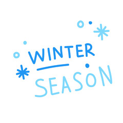 winter lettering decoration