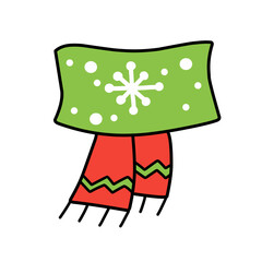 vector christmas scarf