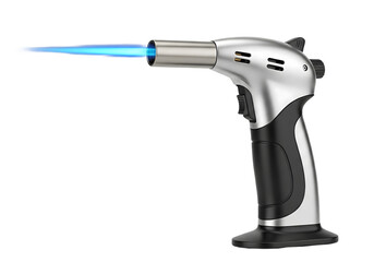 Professional butane torch lighter with adjustable blue flame, refillable culinary blow torch for kitchen cooking, baking, crème brûlée, soldering, and DIY projects