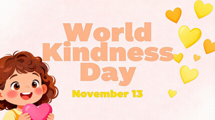 The elements of children and love represent World Friendship Day and the concept of pure kindness, suitable for evoking beautiful emotional scenes on Friendship Day.
