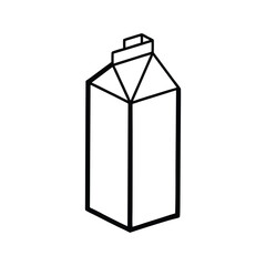 Outline of a Milk Carton container beverage