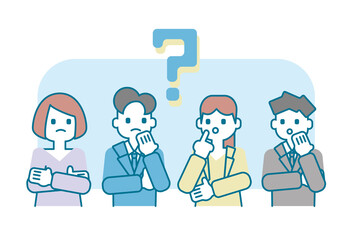 課題について考えるビジネスパーソン