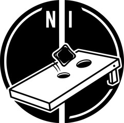 Cornhole monogram, Cornhole boards monogram, Cornhole board monogram, Cornhole board, Cornhole boards silhouette, Circle monogram, Split monogram 